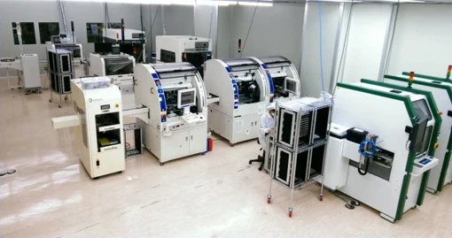 Sensor assembly equipment in S'mate's production area